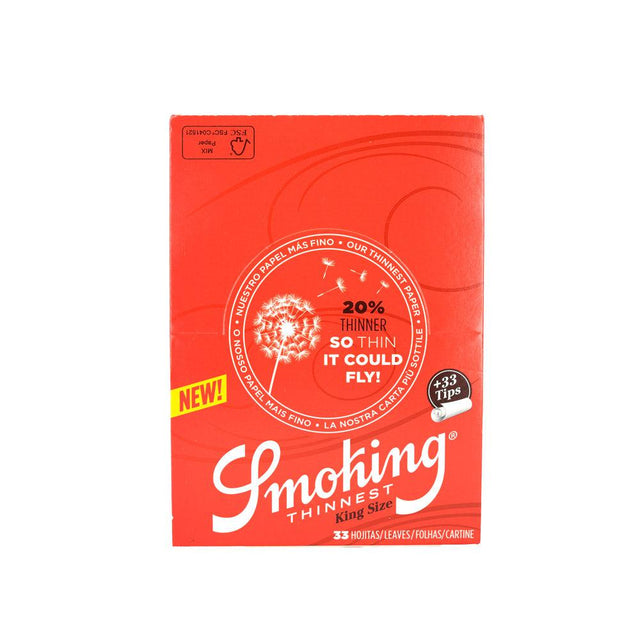 Smoking Thinnest King Size + Tips - supHerb